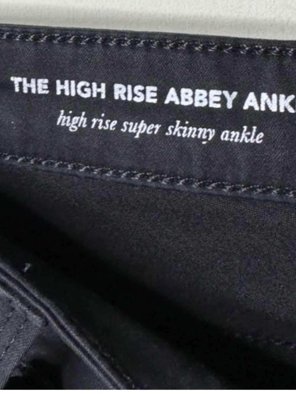 AG Anthropologie The High Rise Abbey Ankle Jeans Black Size 30R - Picture 4 of 11